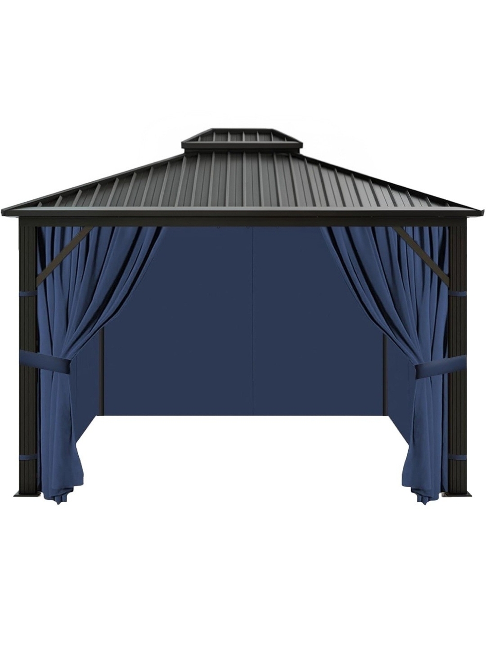 10'x12' Gazebo Curtains Outdoor Waterproof, Navy Blue Replacement Curtains